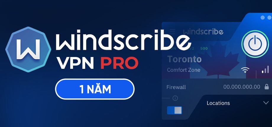 Tài khoản Windscribe VPN Pro