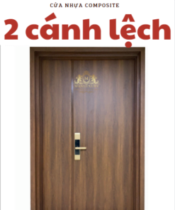 Cửa nhựa Composite 2 cánh lệch huỳnh âm