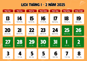 Lịch nghỉ tết âm lịch