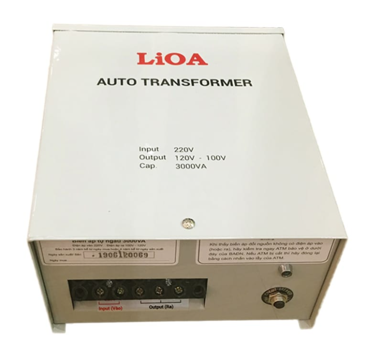 Thiết bị chuyển điện từ 220v sang 110v hãng lioa